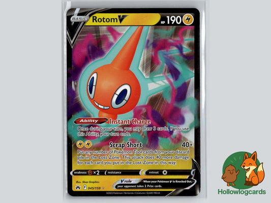 Rotom V (045/159) - Crown Zenith Pokémon Card