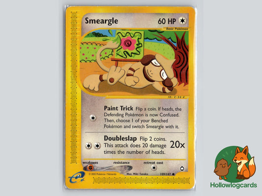 Smeargle (109) - Aquapolis Pokémon Card