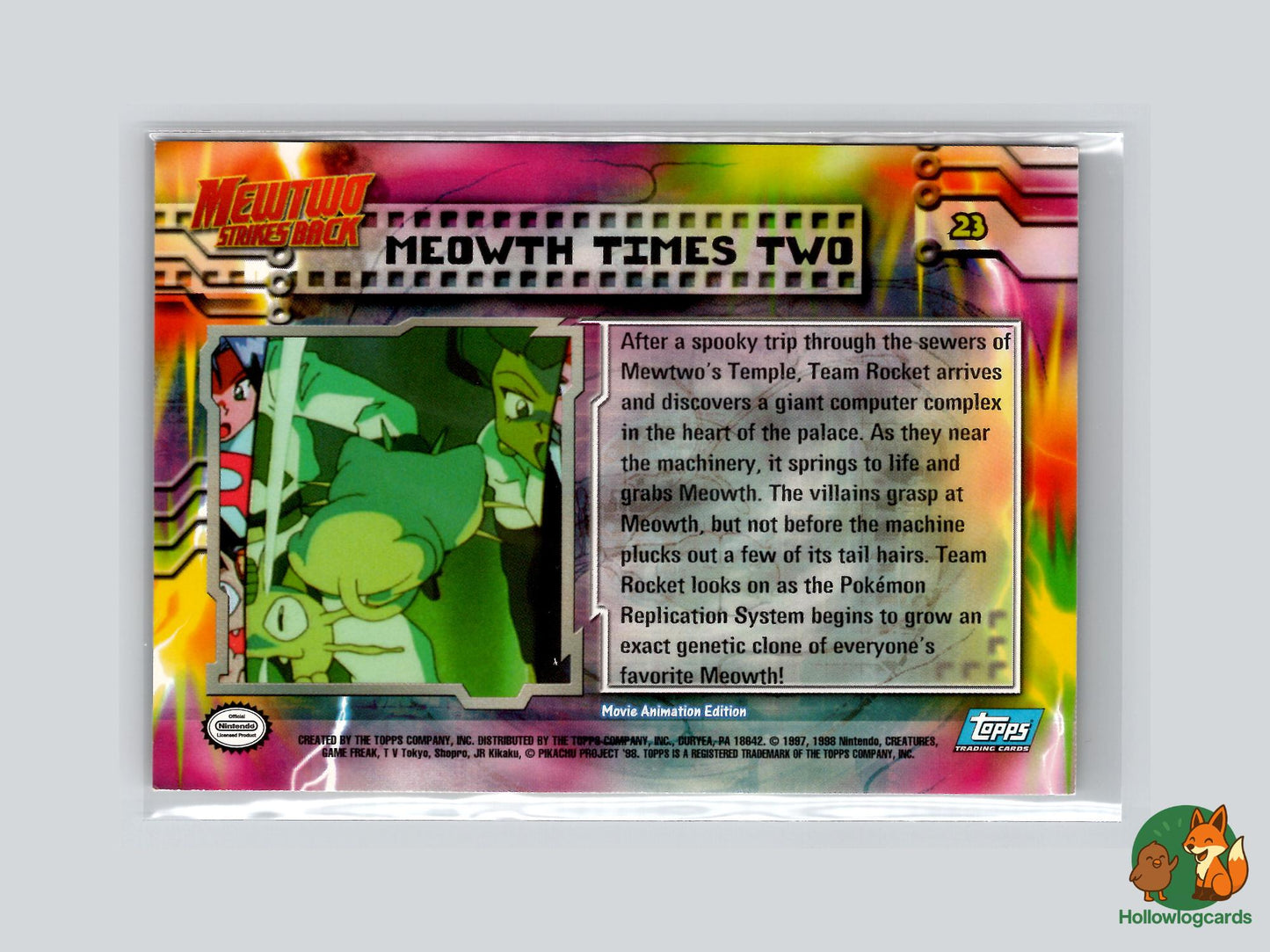Meowth Times Two (#23) - Topps Mewtwo Strikes Back