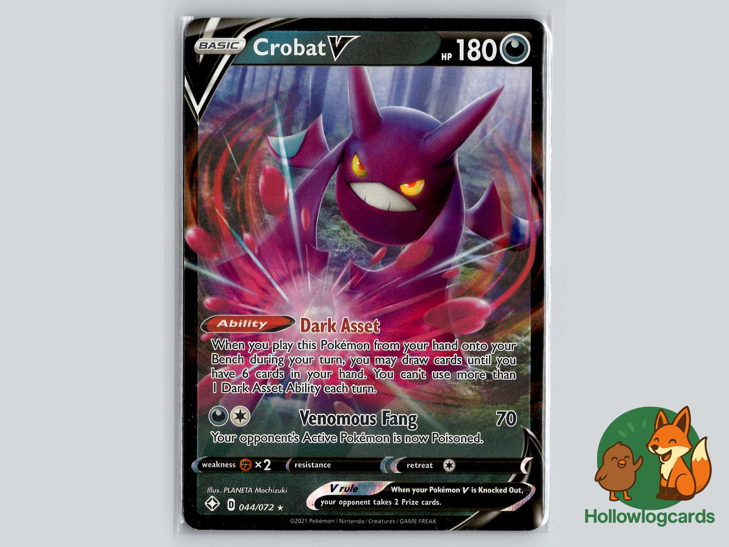 Crobat V ( 044/072 ) Holo - Shining Fates - Near Mint