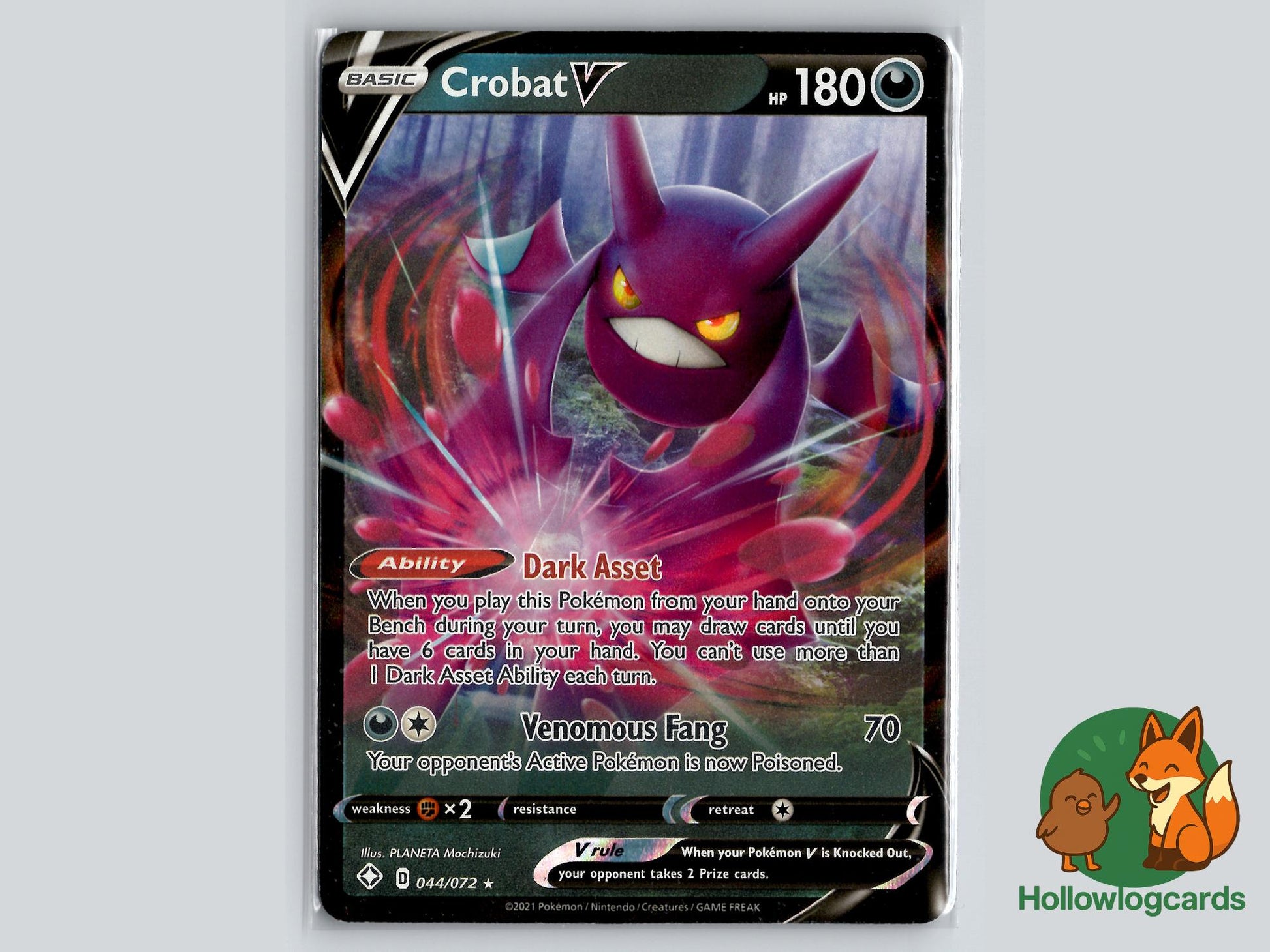 Crobat V ( 044/072 ) Holo - Shining Fates - Near Mint