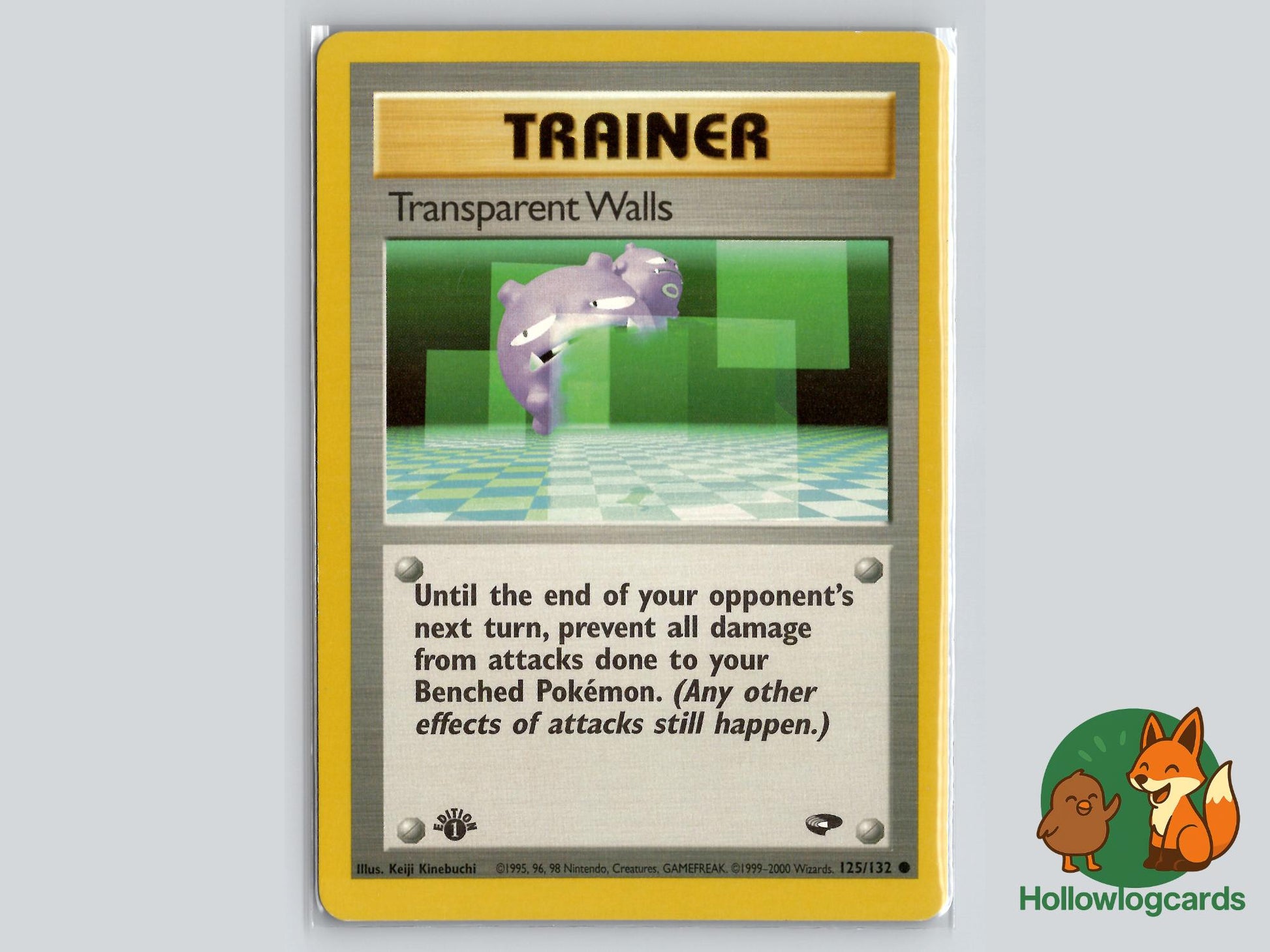 1st Edition Transparent Walls (125/132) - Gym Challenge Pokémon Card