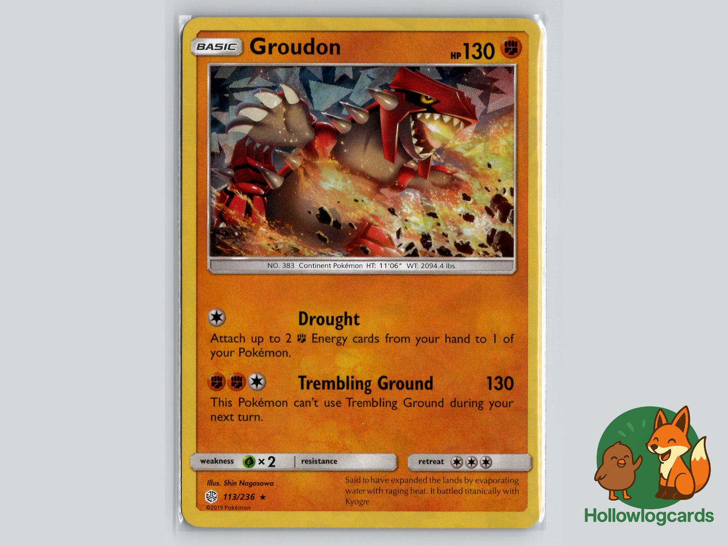 Groudon (113/236) - Cosmic Eclipse Pokémon Card