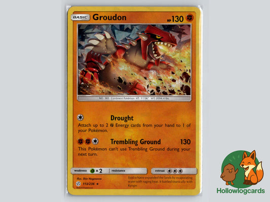 Groudon (113/236) - Cosmic Eclipse Pokémon Card