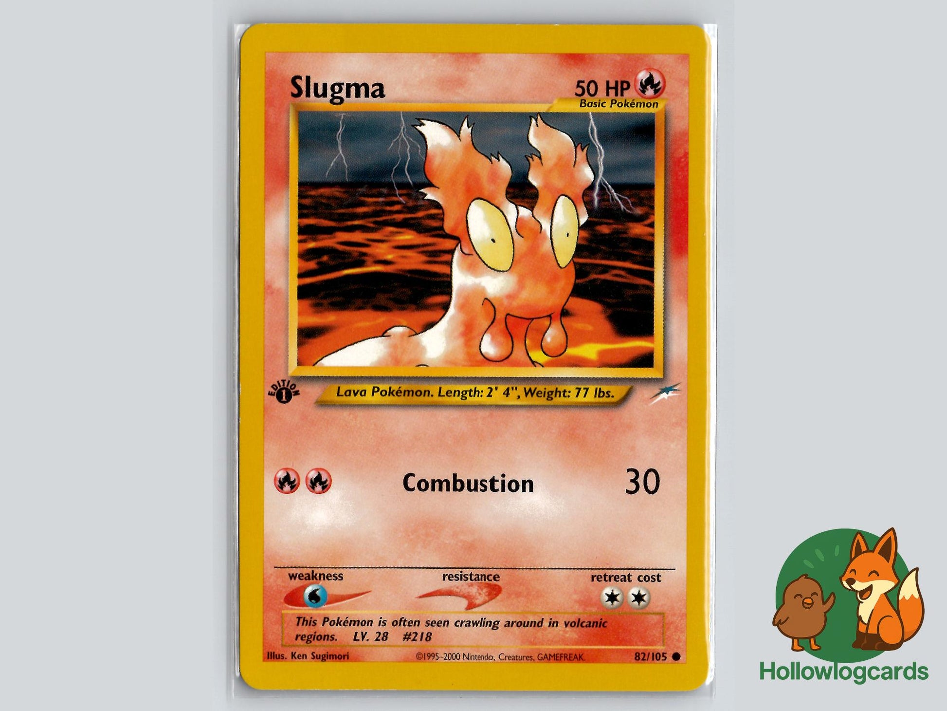 1st Edition Slugma (82/105) - Neo Destiny Pokémon Card