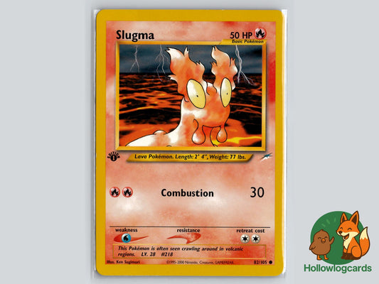 1st Edition Slugma (82/105) - Neo Destiny Pokémon Card