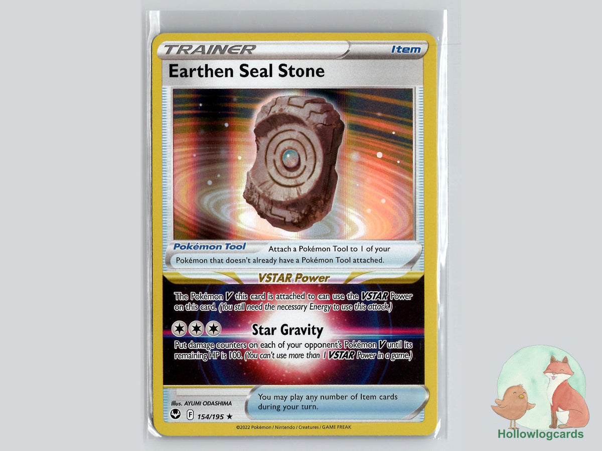 Earthen Seal Stone (154/195) - Silver Tempest Pokémon Card