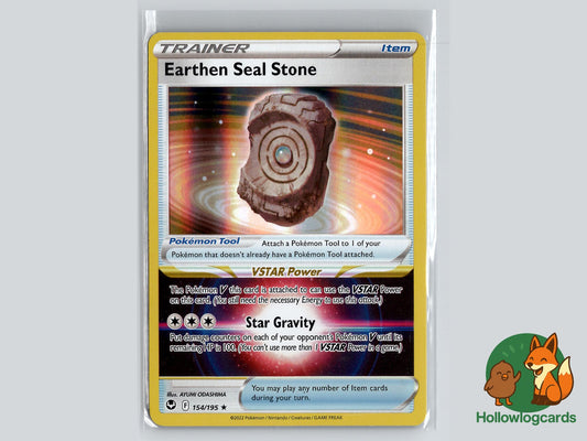Earthen Seal Stone (154/195) - Silver Tempest Pokémon Card