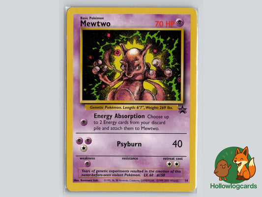 mewtwo pokemon card 14 Ultra Rare Pokemon Card Mewtwo Black Star Promo #14- PSA 9