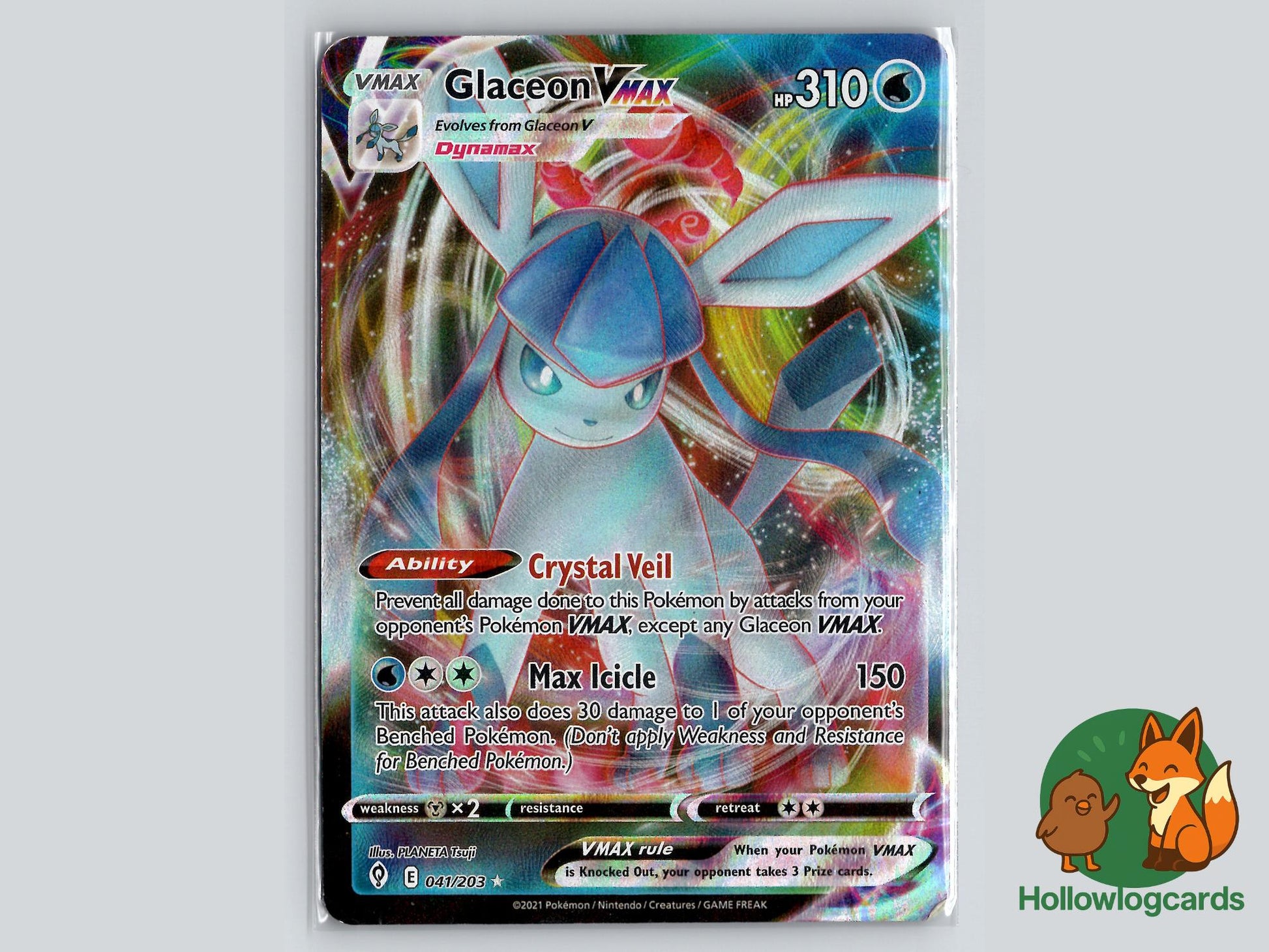 Glaceon VMAX (041/203) - Evolving Skies Pokémon Card
