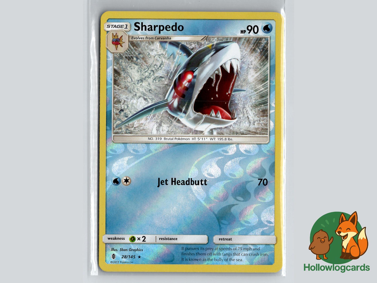 Sharpedo (28/145) - Guardians Rising Pokémon Card