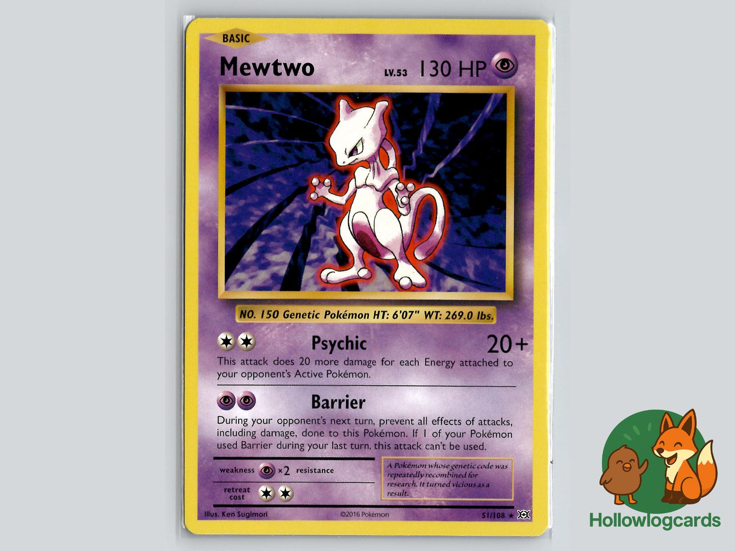 Mewtwo (51/108) - Evolutions Pokémon Card