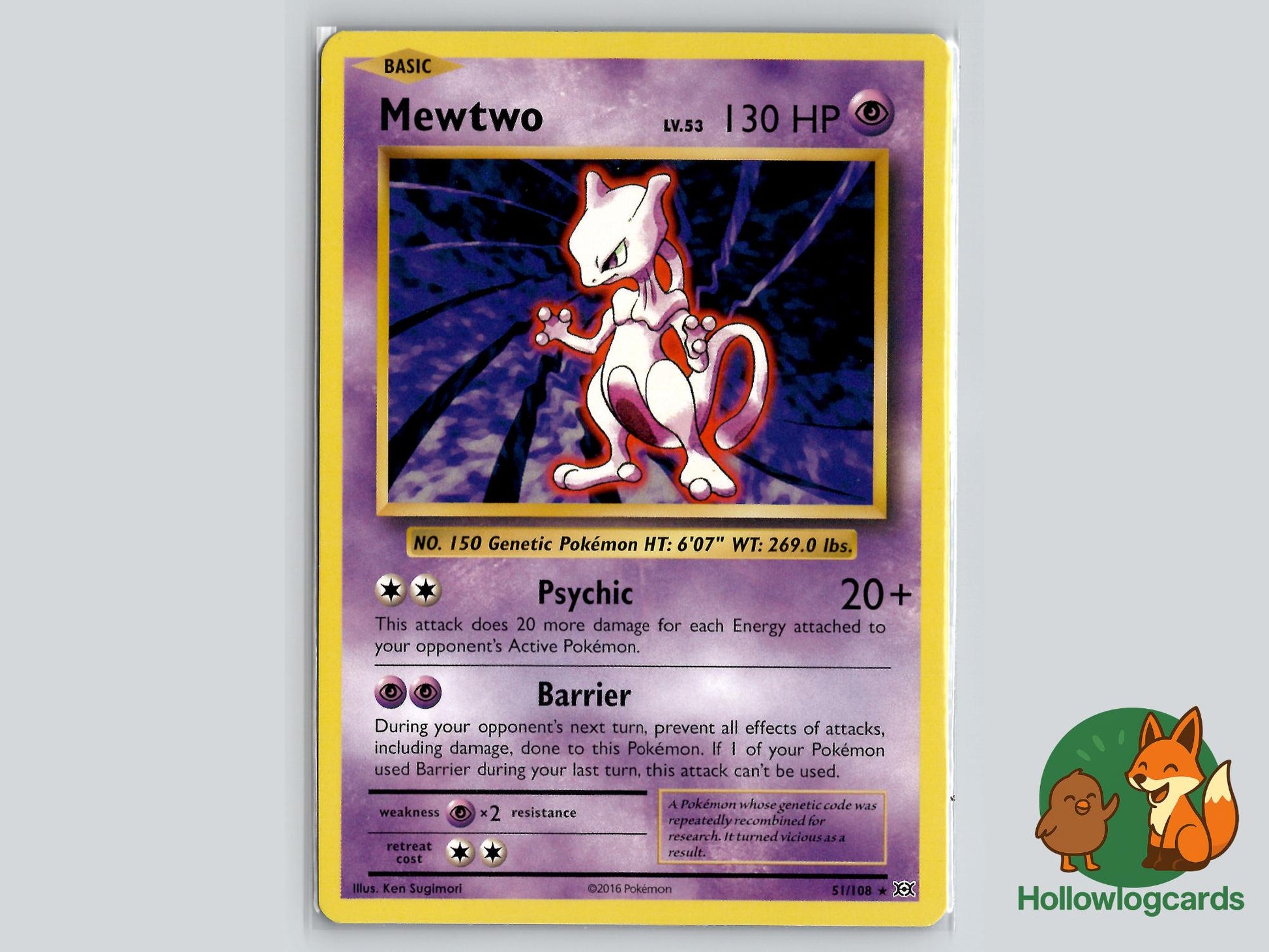 Mewtwo (51/108) - Evolutions Pokémon Card