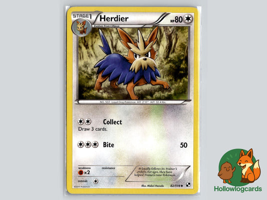 Herdier (82/114) - Black & White Pokémon Card