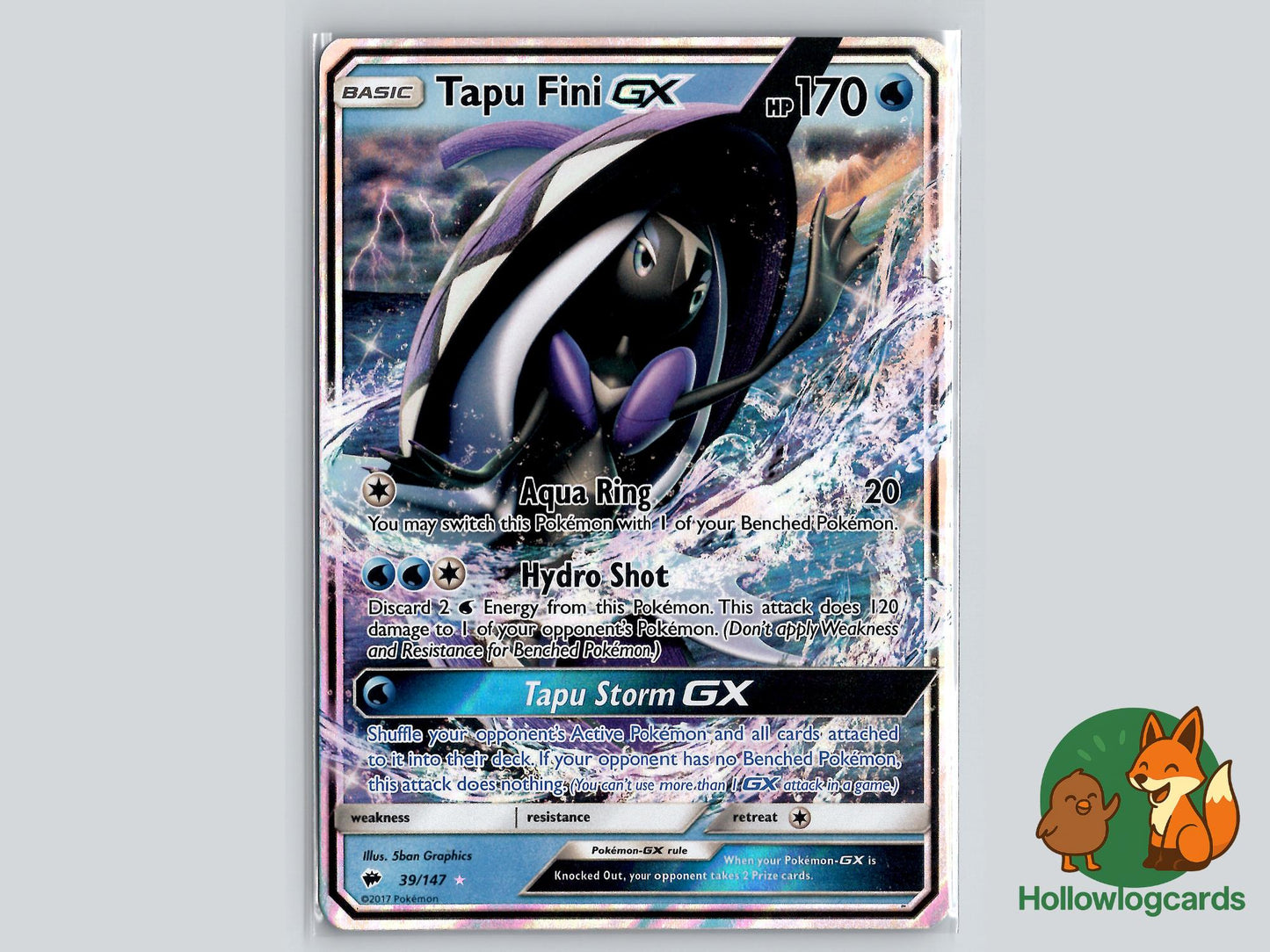 Tapu Fini GX (39/147) - Burning Shadows Pokémon Card