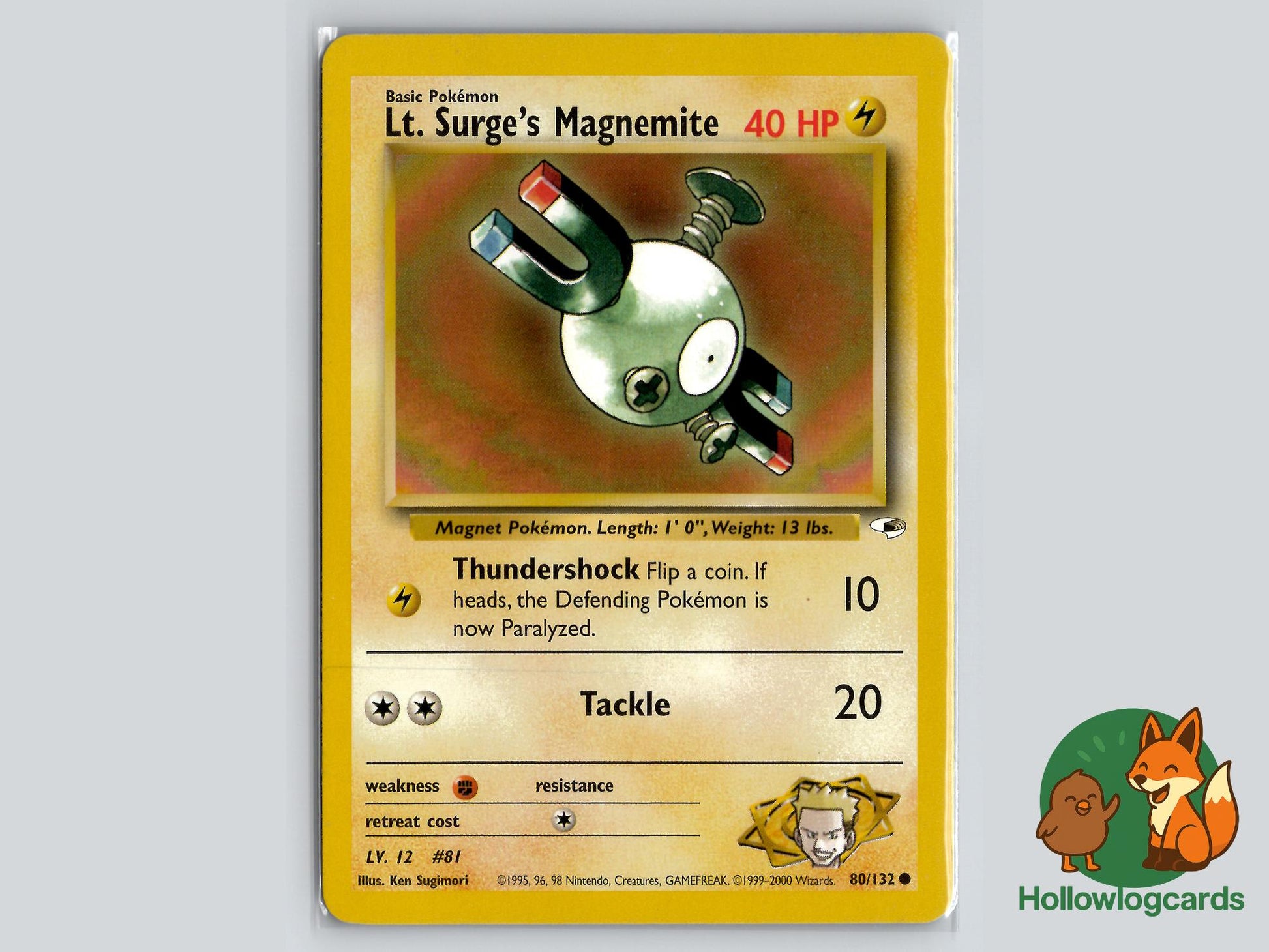 Lt. Surge's Magnemite (80/132) - Gym Heroes Pokémon Card