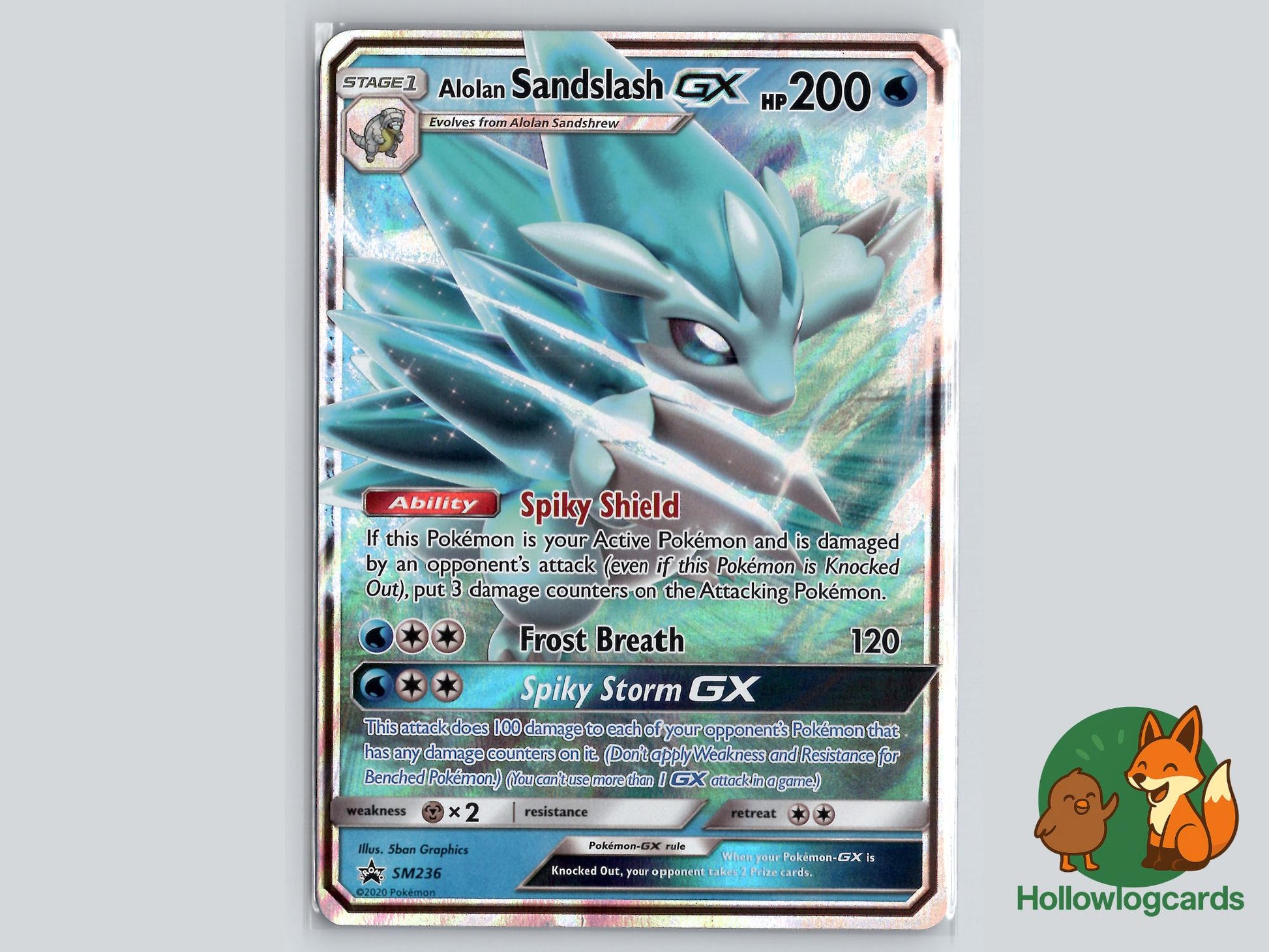 Alolan Sandslash GX (SM236) - SM Black Star Promos Pokémon Card