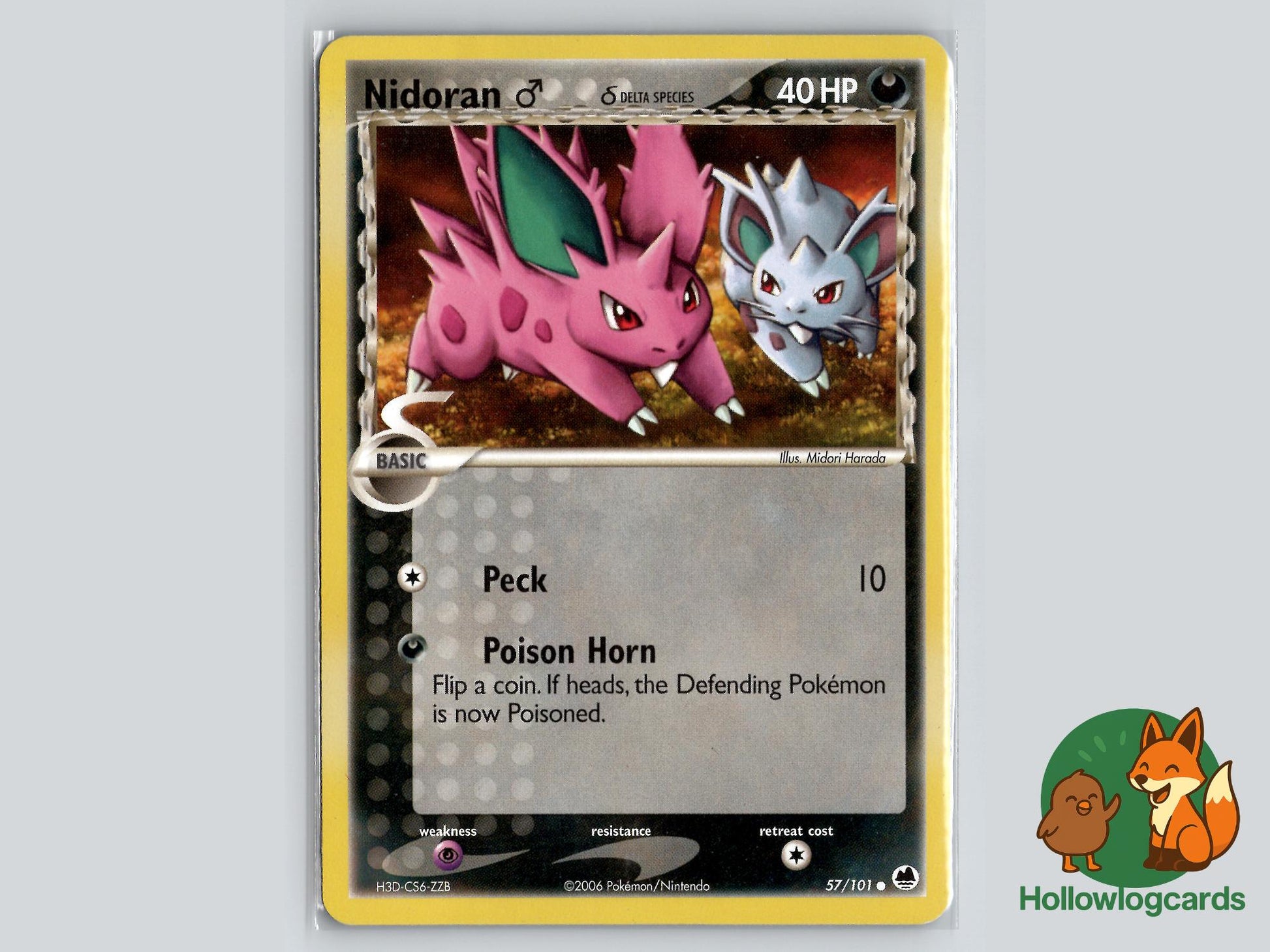 Nidoran M (57/101) - Dragon Frontiers Pokémon Card