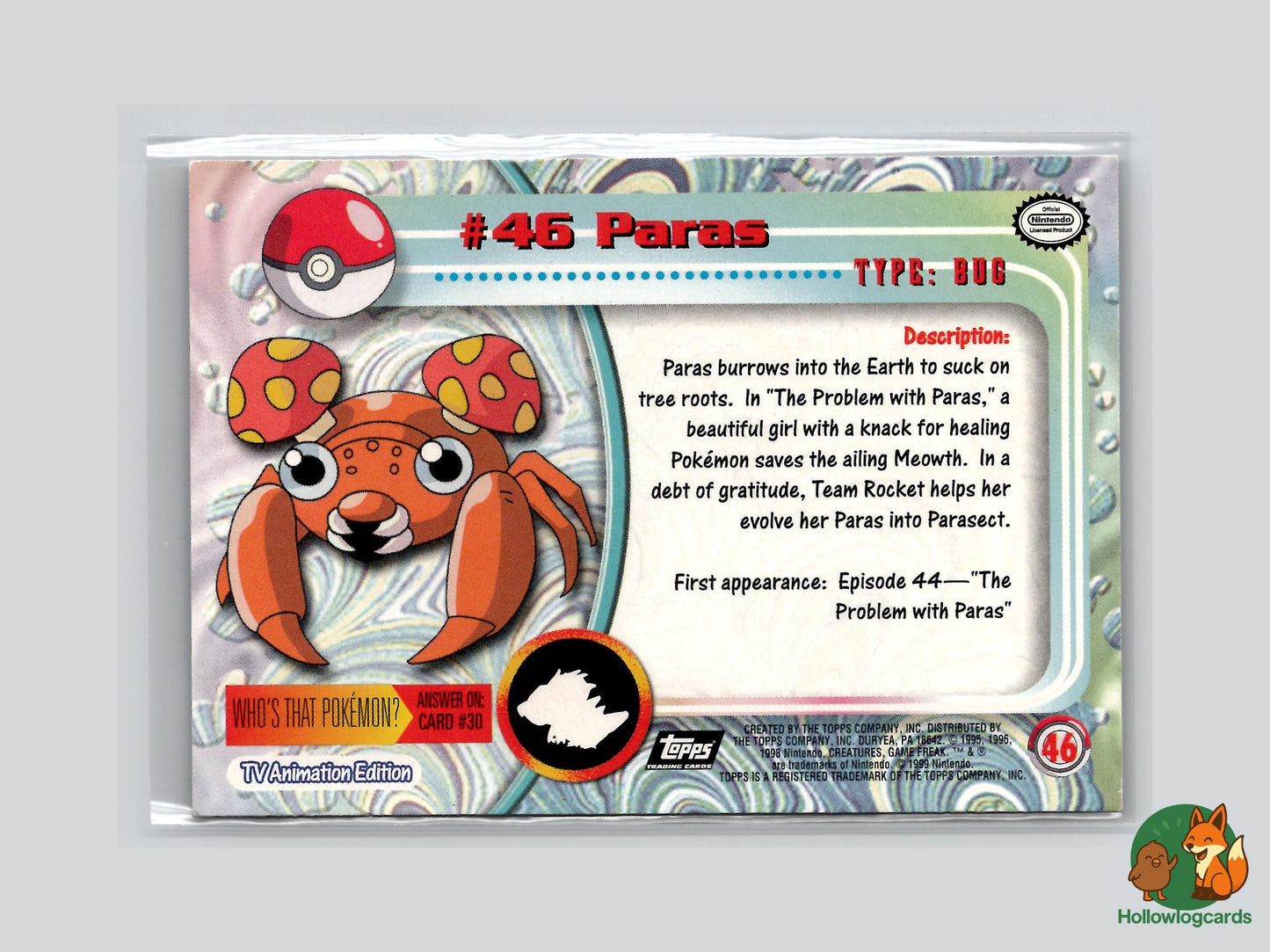 Paras (#46) Chrome Foil - Topps Trading Cards Series 1