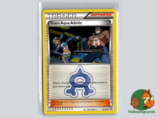 Team Aqua Admin (25/34) - Double Crisis Pokémon Card