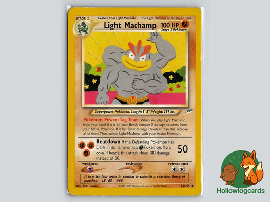 Light Machamp (25/105) - Neo Destiny Pokémon Card