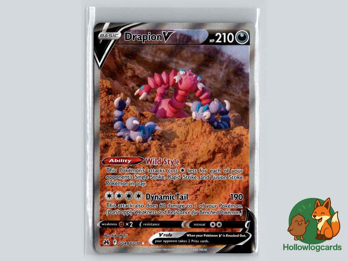 Drapion V (GG49/GG70) - Crown Zenith Galarian Gallery Pokémon Card