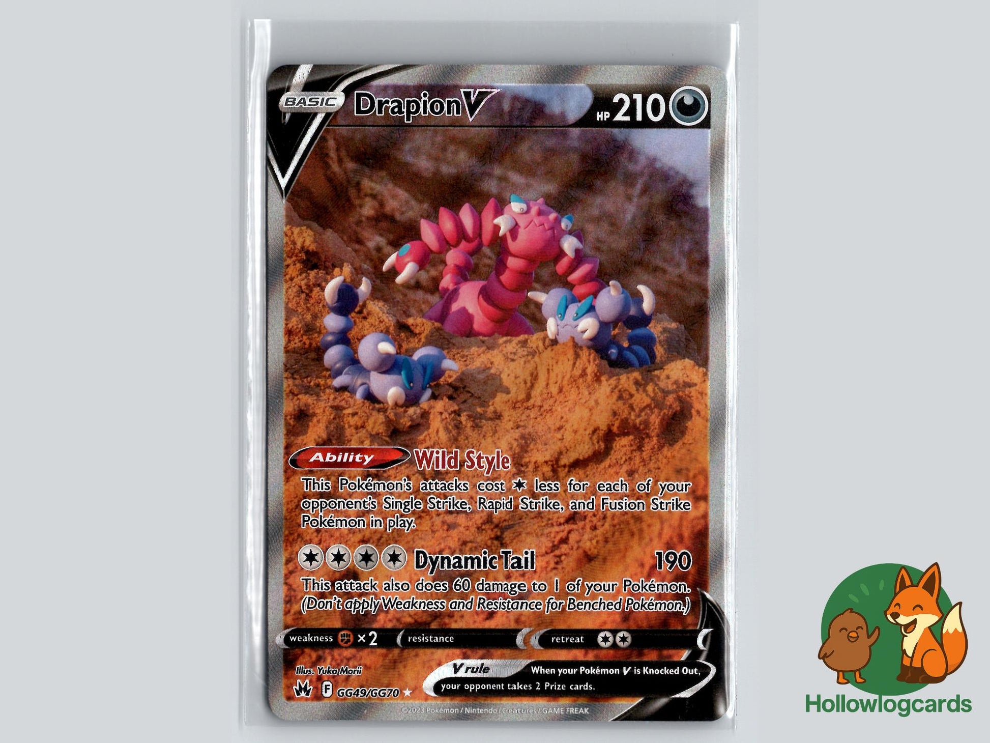 Drapion V (GG49/GG70) - Crown Zenith Galarian Gallery Pokémon Card