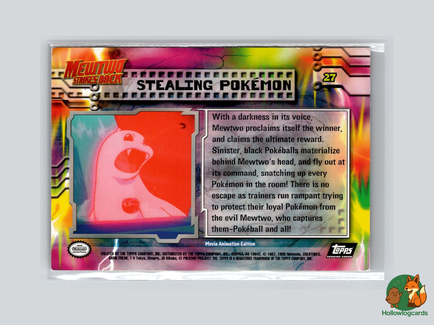 Stealing Pokémon [Mewtwo] (#27) - Topps Mewtwo Strikes Back