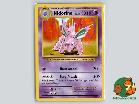 Nidorino (44/108) - Evolutions Pokémon Card