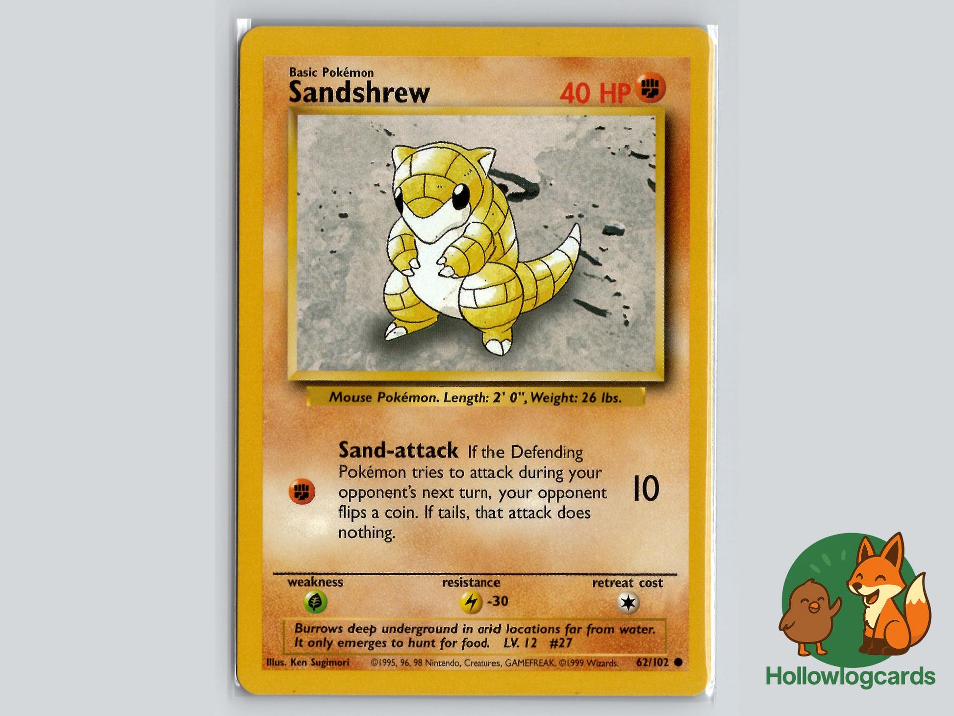 Sandshrew (62/102) - Base Pokémon Card