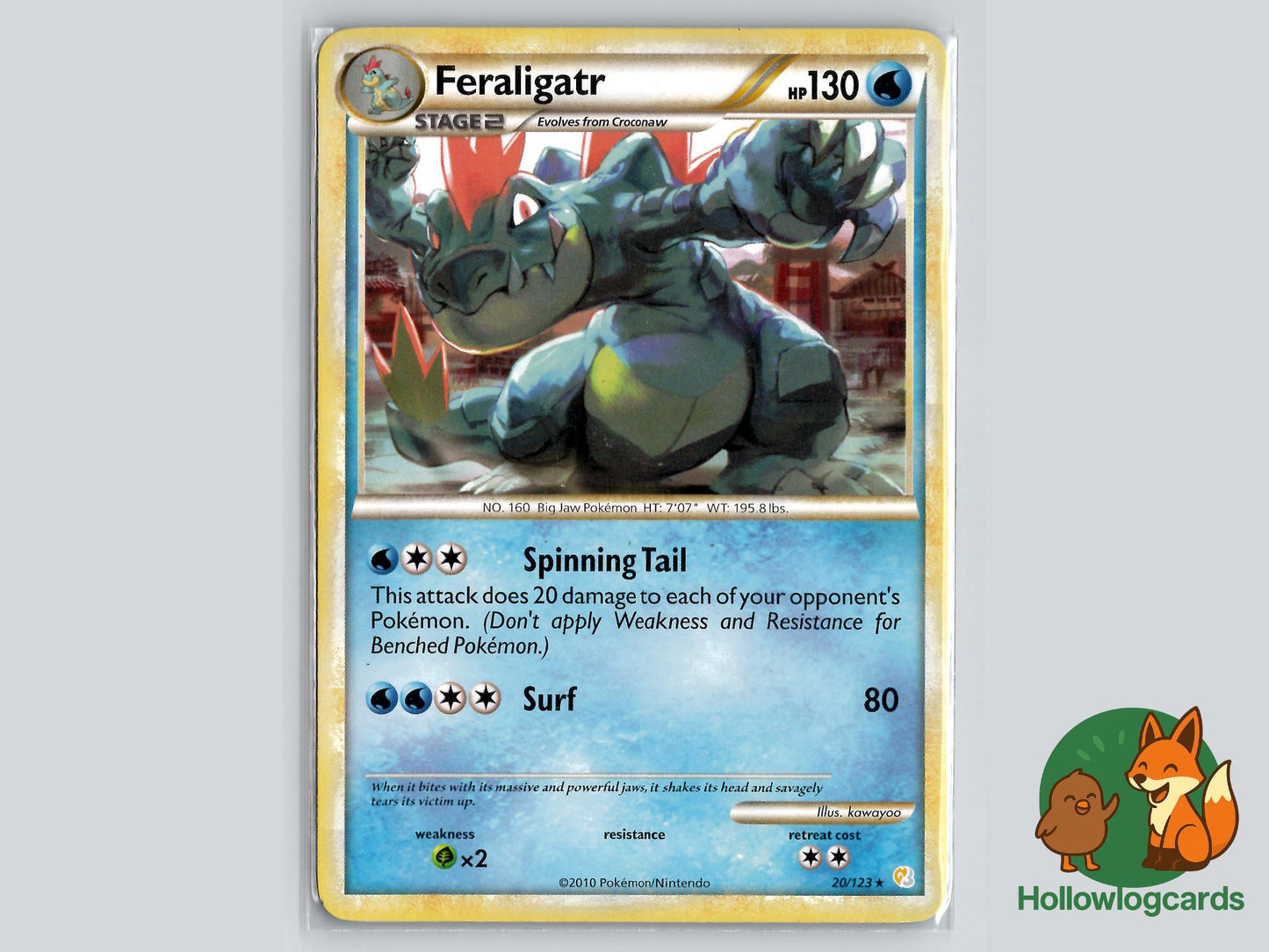 Feraligatr (20/123) - HeartGold & SoulSilver Pokémon Card
