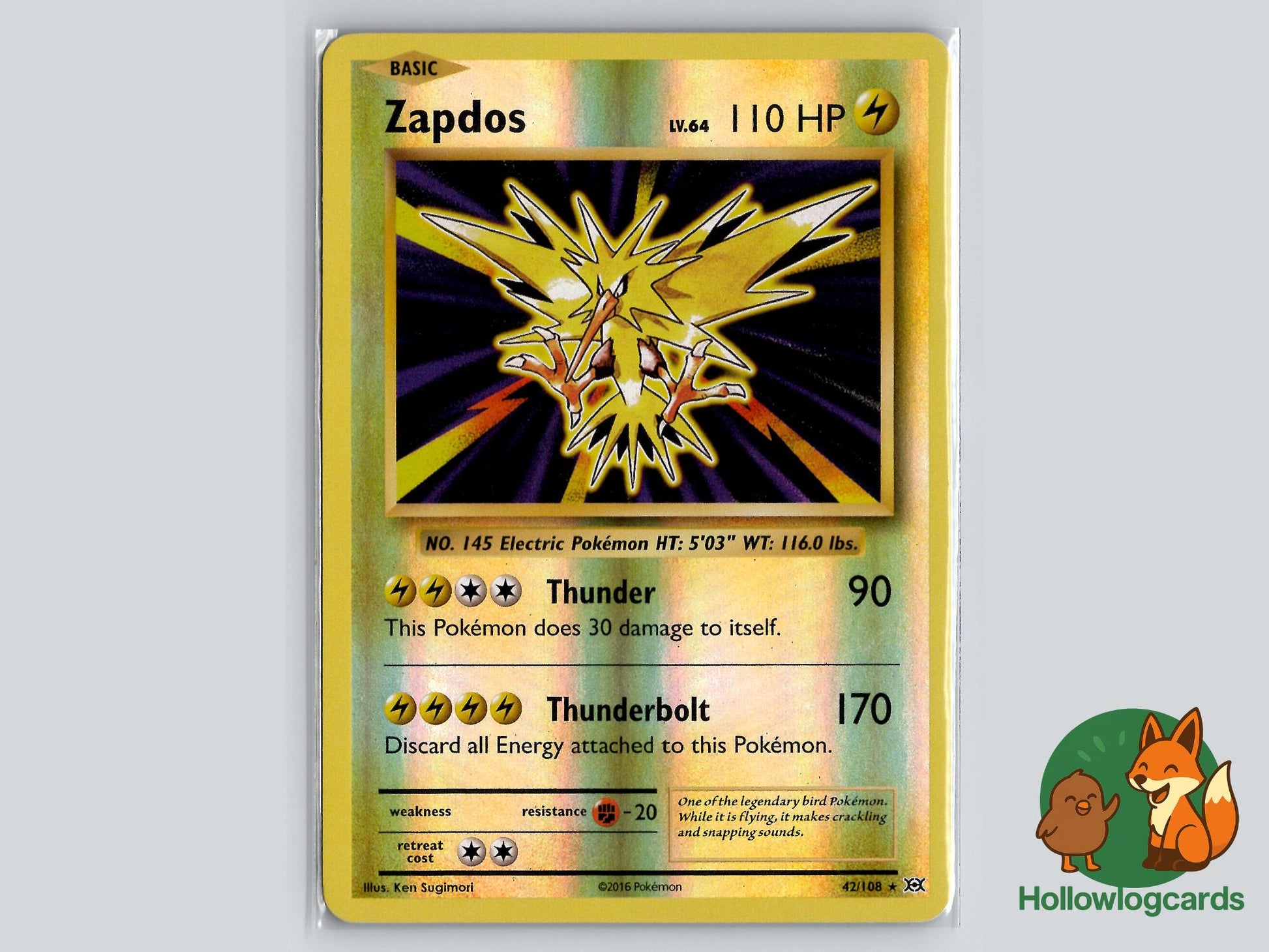 Zapdos (42/108) - Evolutions Pokémon Card
