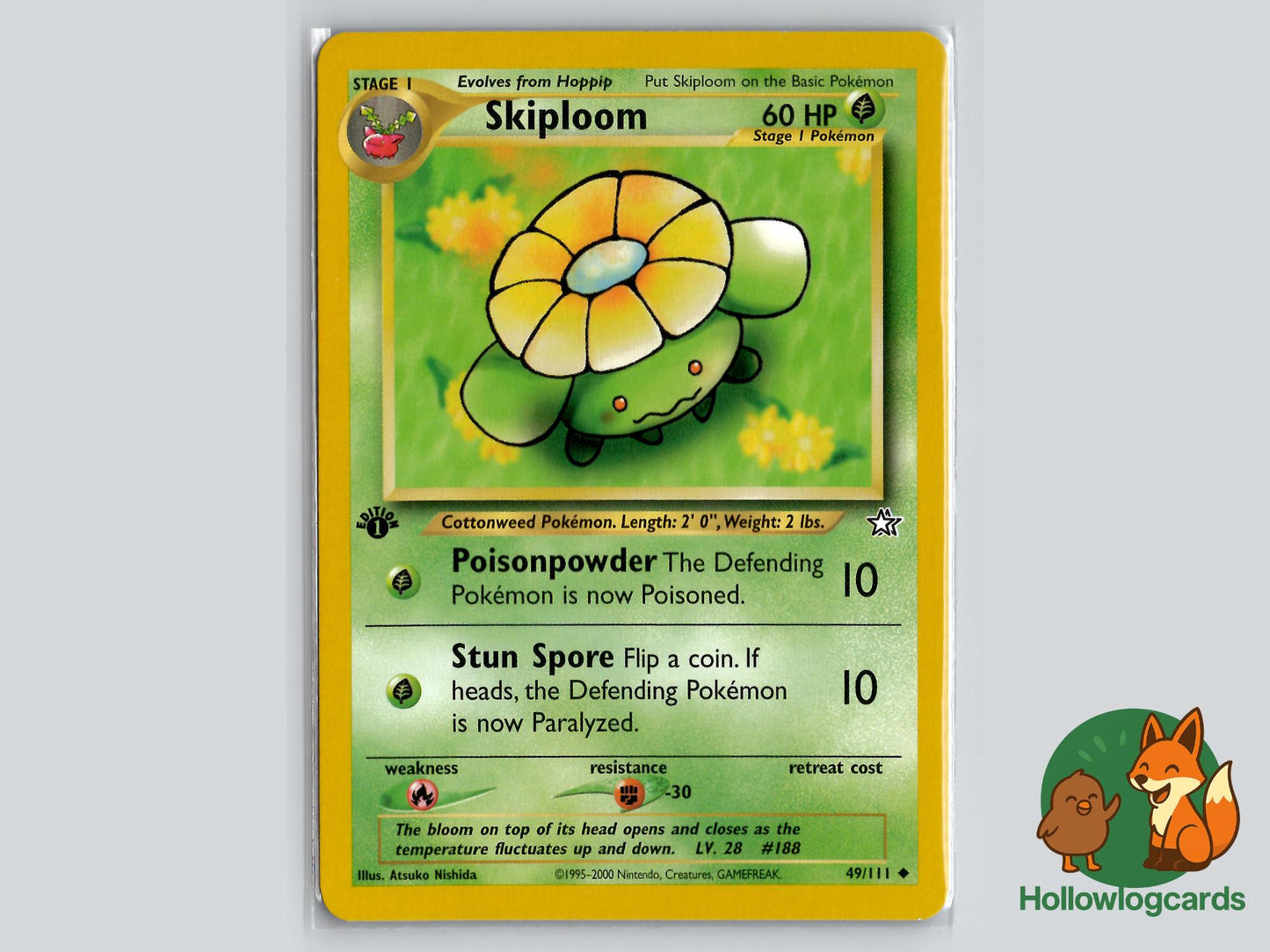 1st Edition Skiploom (49/111) - Neo Genesis Pokémon Card