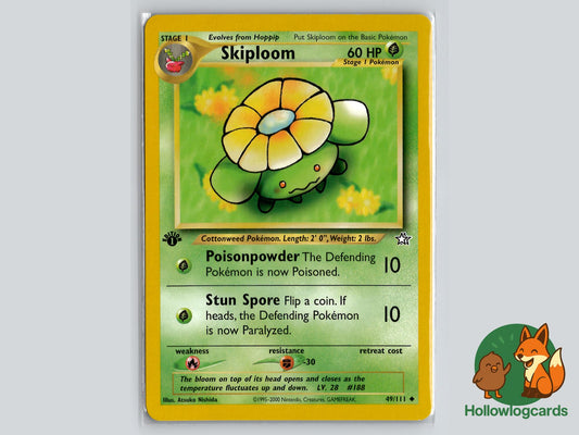1st Edition Skiploom (49/111) - Neo Genesis Pokémon Card