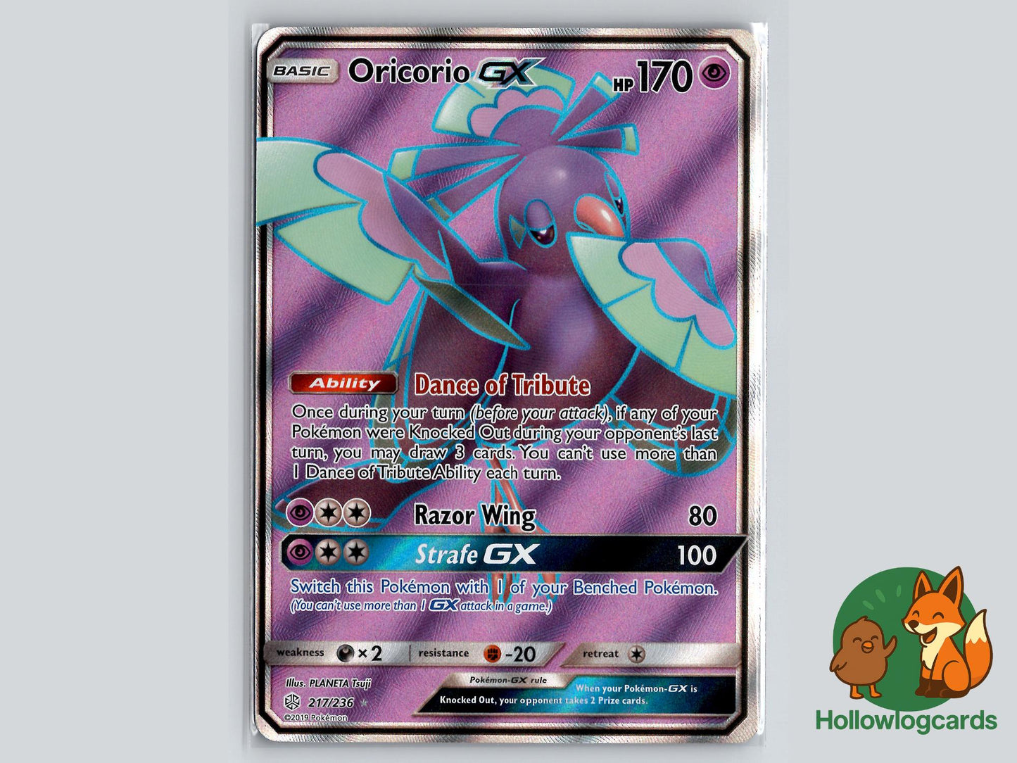 Oricorio GX (217/236) - Cosmic Eclipse Pokémon Card