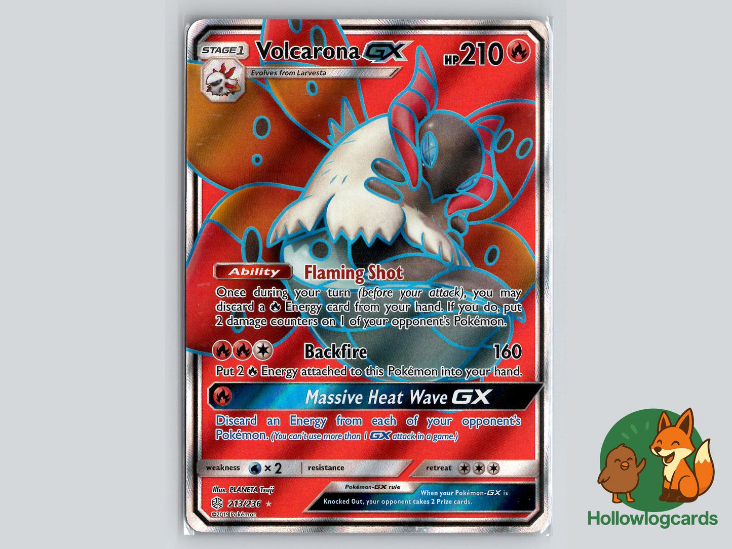 Volcarona GX (213/236) - Cosmic Eclipse Pokémon Card