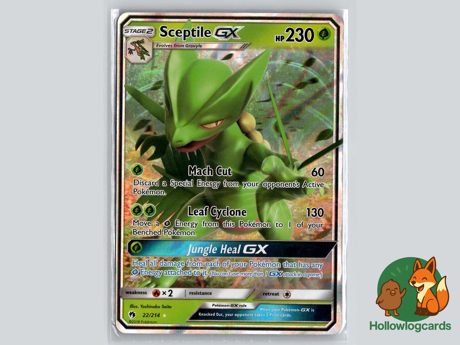Sceptile GX (22/214) - Lost Thunder Pokémon Card
