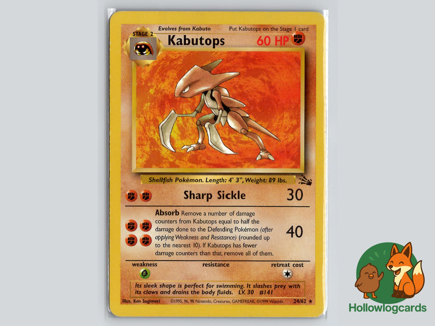 Kabutops (24/62) - Fossil Pokémon Card