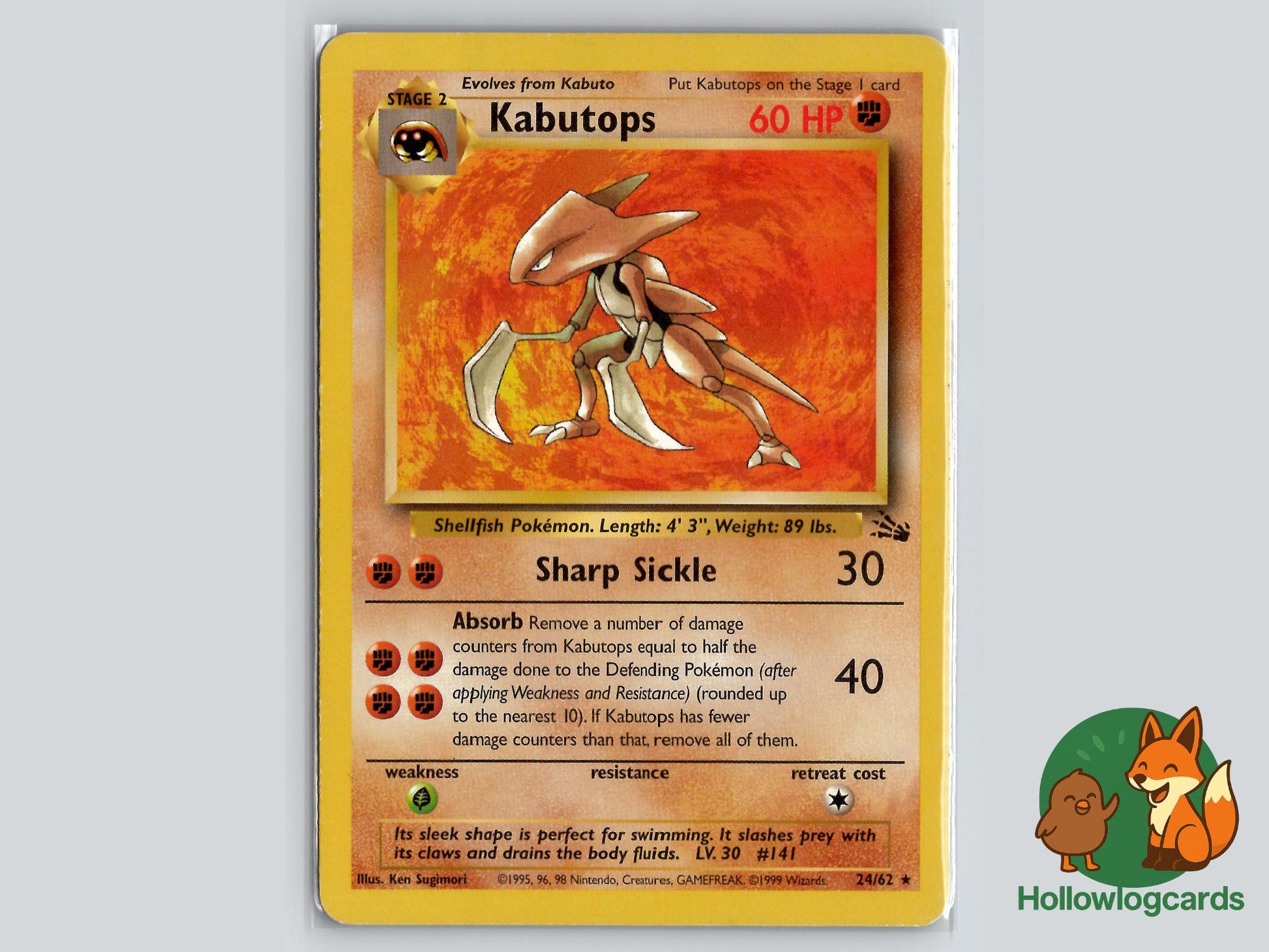 Kabutops (24/62) - Fossil Pokémon Card
