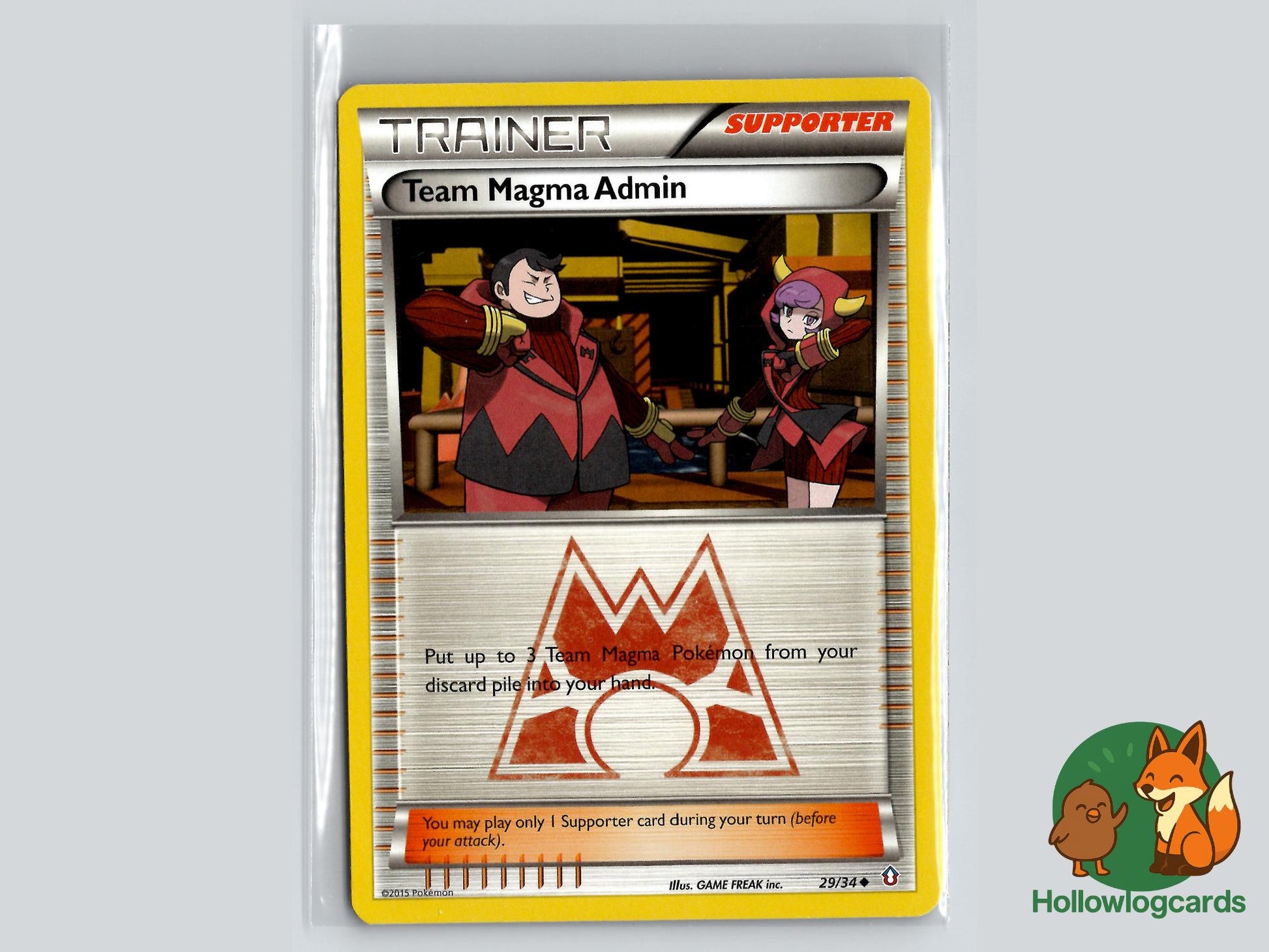 Team Magma Admin (29/34) - Double Crisis Pokémon Card