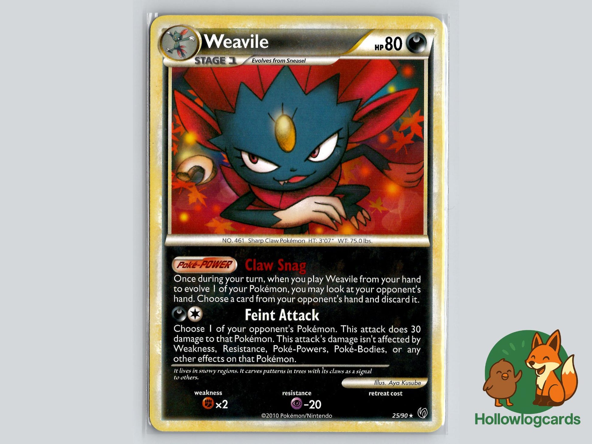 Weavile (25/90) - Undaunted Pokémon Card