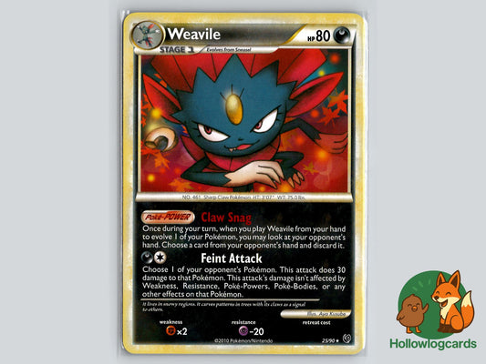 Weavile (25/90) - Undaunted Pokémon Card
