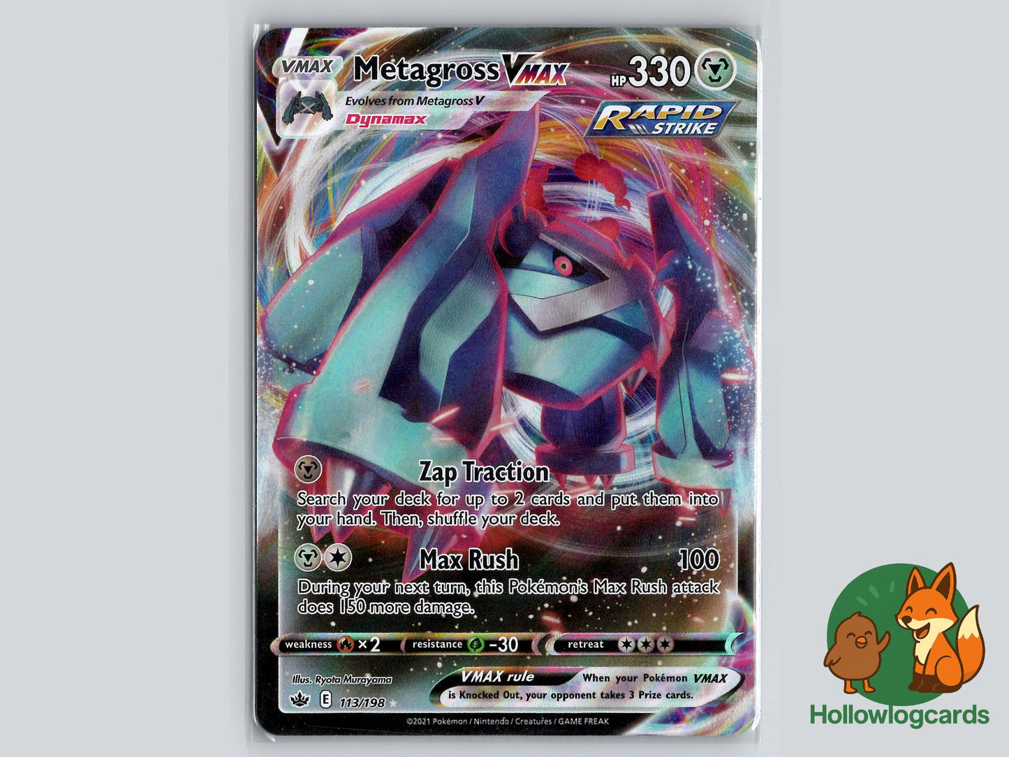 Metagross VMAX (113/198) - Chilling Reign Pokémon Card