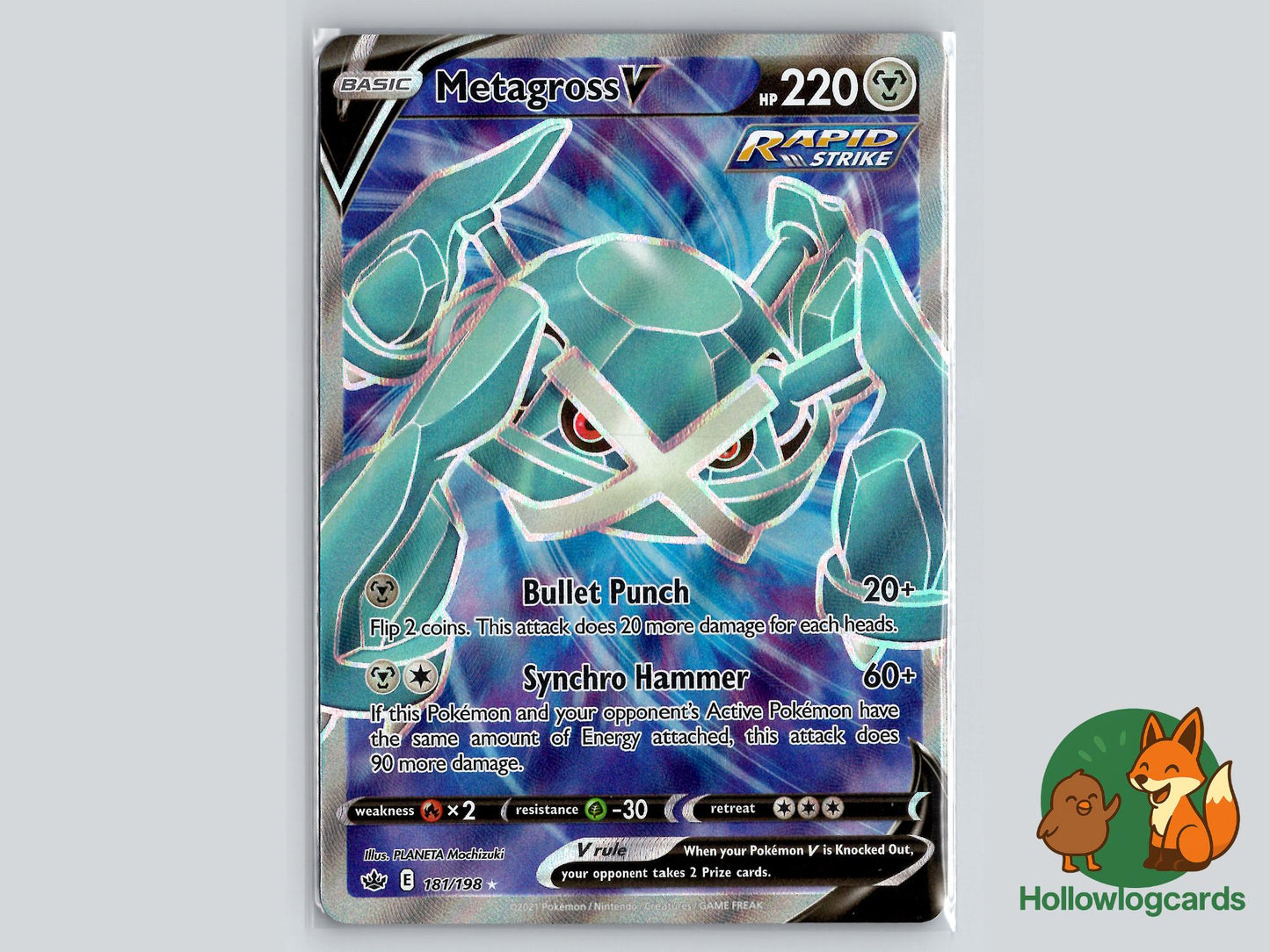 Metagross V (181/198) - Chilling Reign Pokémon Card