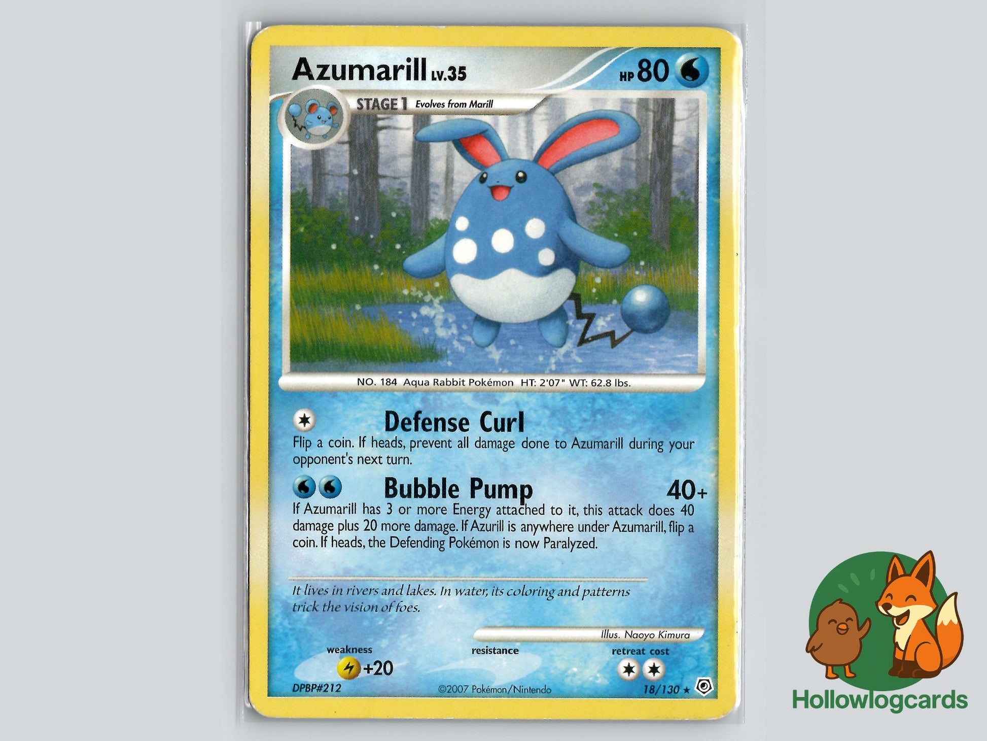 Azumarill (18/130) - Diamond & Pearl Pokémon Card