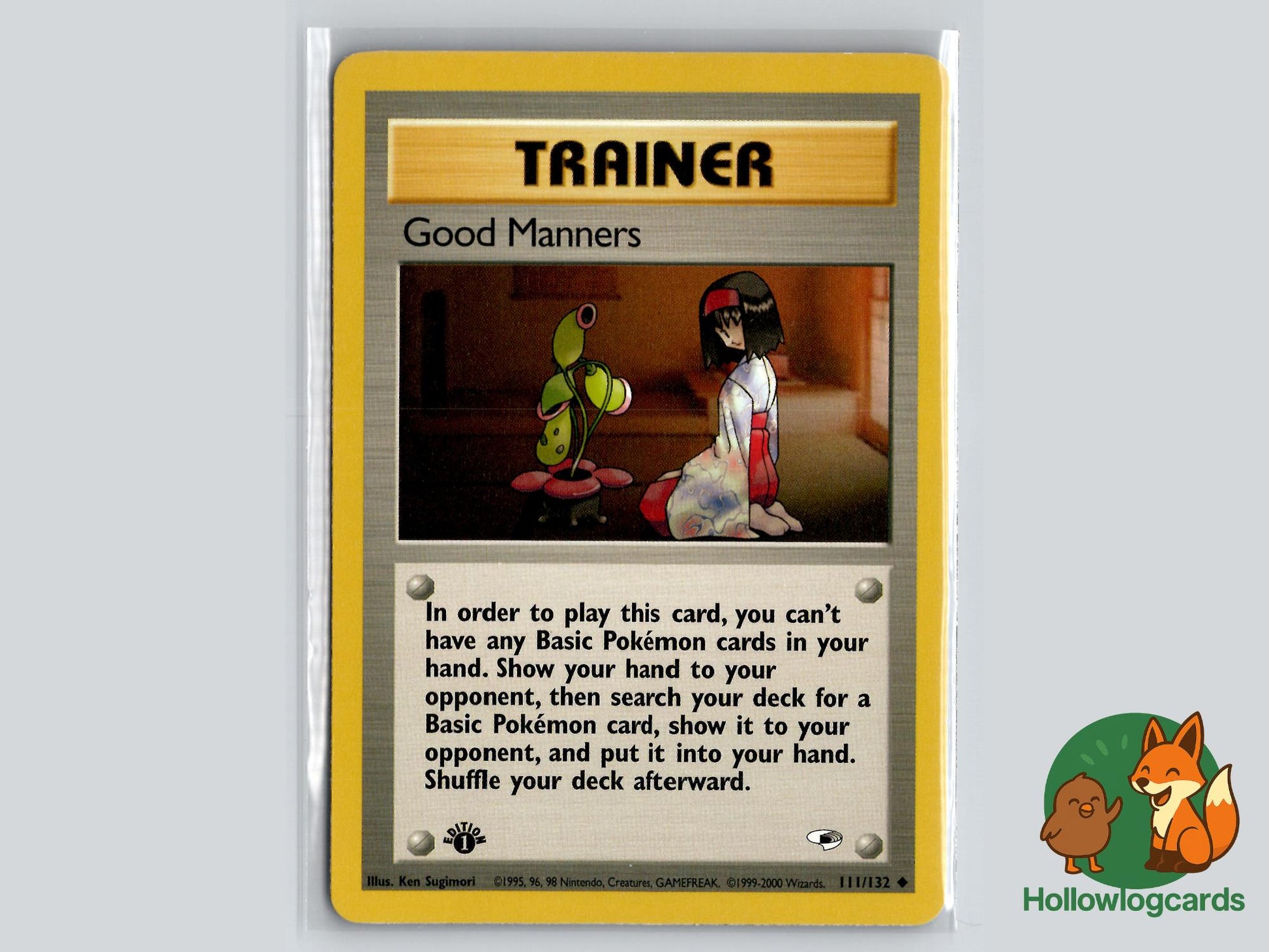1st Edition Good Manners (111/132) - Gym Heroes Pokémon Card