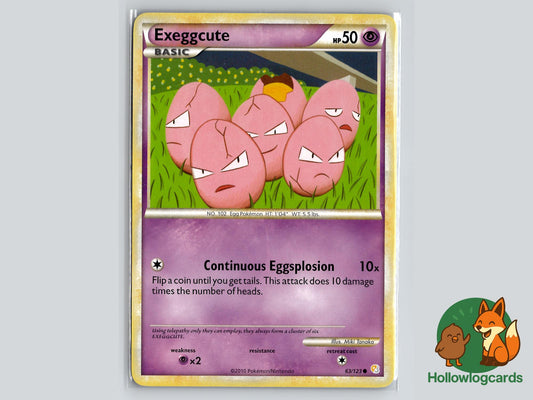 Exeggcute (63/123) - HeartGold & SoulSilver Pokémon Card