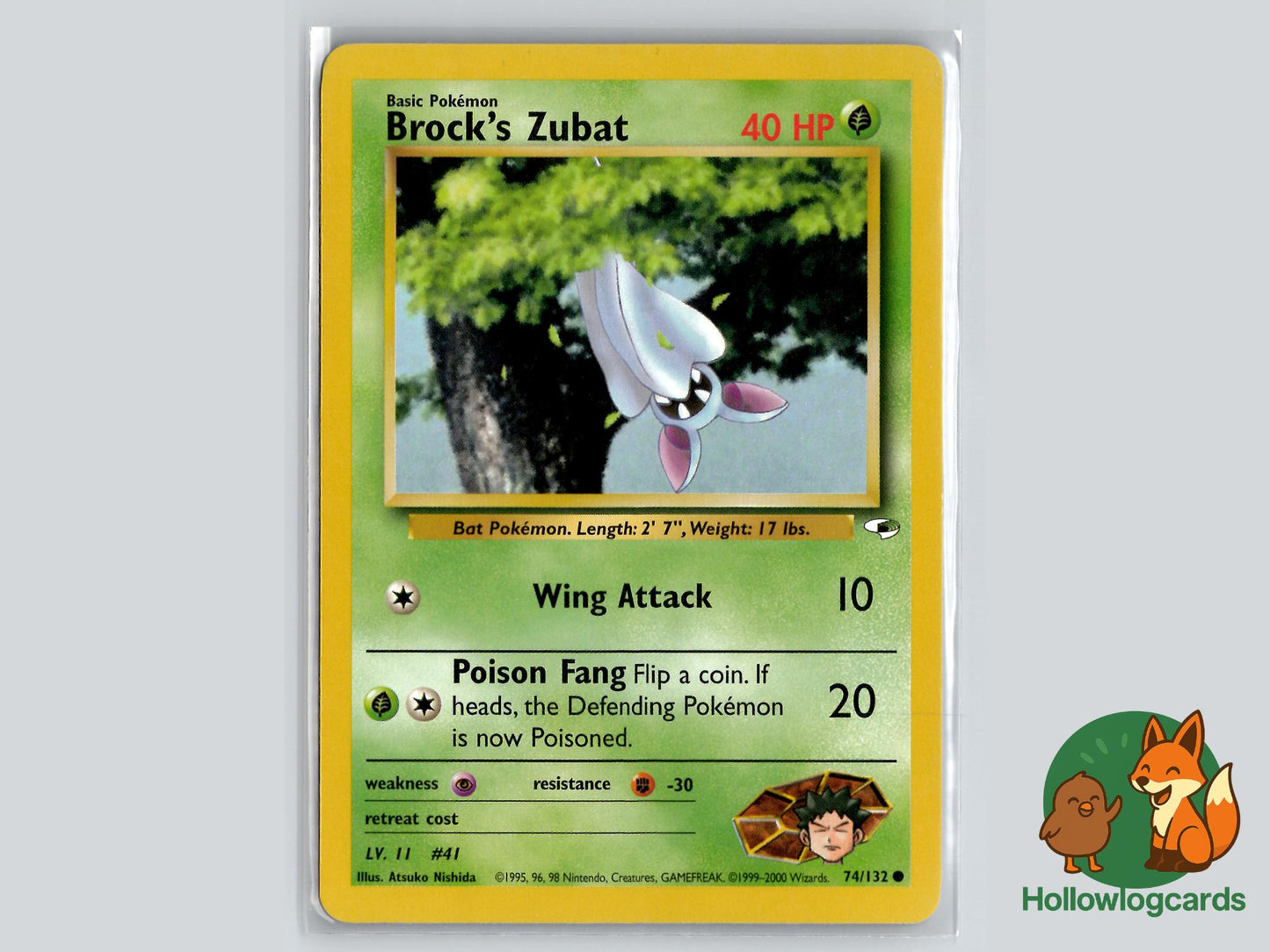 Brock's Zubat (74/132) - Gym Heroes Pokémon Card
