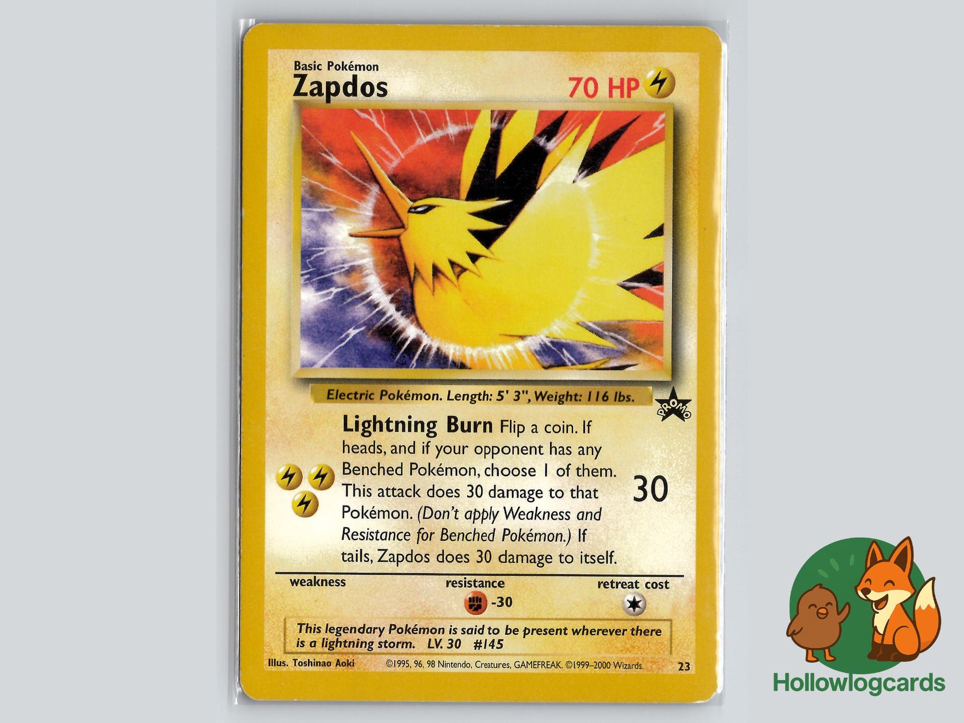 Zapdos (23) - Wizards Black Star Promos Pokémon Card