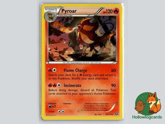 Pyroar (23/114) - Steam Siege Pokémon Card
